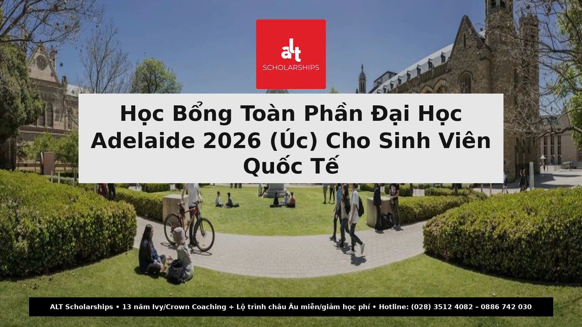 Học Bổng Toàn Phần Đại Học Adelaide 2026 (Úc) Cho Sinh Viên Quốc Tế: Australian Government RTP & Uadelaide Research Scholarships –Thạc Sĩ, Tiến Sĩ