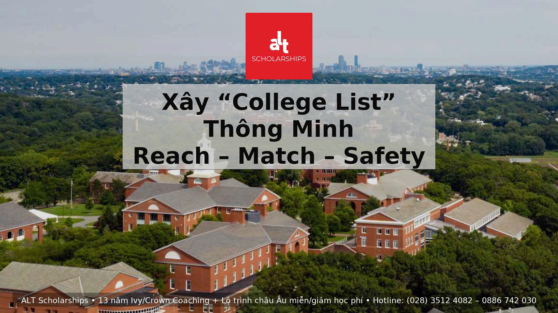 Xây “College List” Thông Minh: Reach – Match – Safety Cho Học Sinh Việt Nam Cần Săn Học Bổng