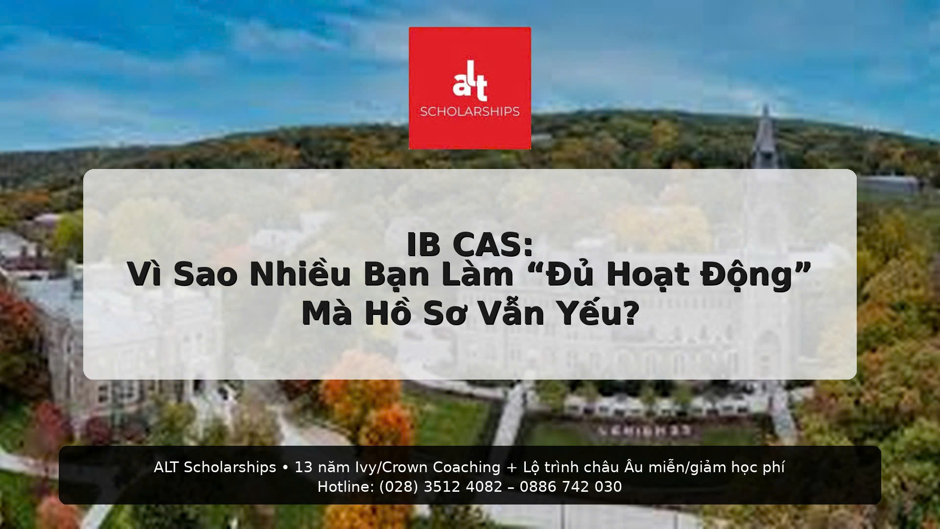 (Thứ Ba | AP/IB)  IB CAS: Vì Sao Nhiều Bạn Làm “Đủ Hoạt Động” Mà Hồ Sơ Vẫn Yếu — Và Cách Biến CAS Thành Bằng Chứng Năng Lực + Impact Để Xin Học Bổng Mỹ
