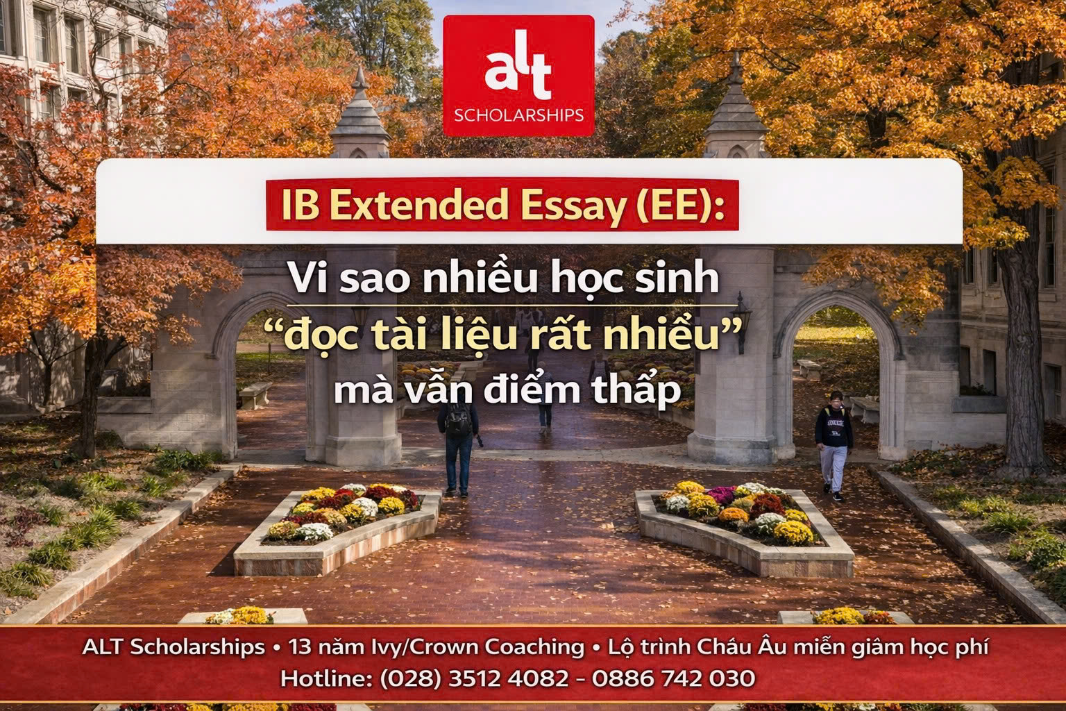(Thứ Ba | AP/IB)  IB Extended Essay (EE): Vì sao nhiều học sinh “đọc tài liệu rất nhiều” mà vẫn điểm thấp — công thức RQ đúng + phương pháp đúng + Reflection đúng để EE trở thành lợi thế học bổng
