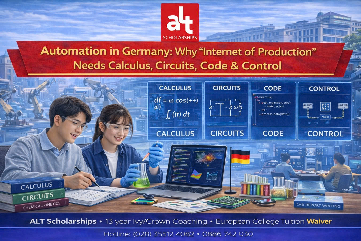 Automation & Smart Production ở Đại học Đức: vì sao học sinh Việt Nam muốn theo “Internet of Production” không thể bỏ qua Giải tích, Mạch điện, Programming và Control Systems?
