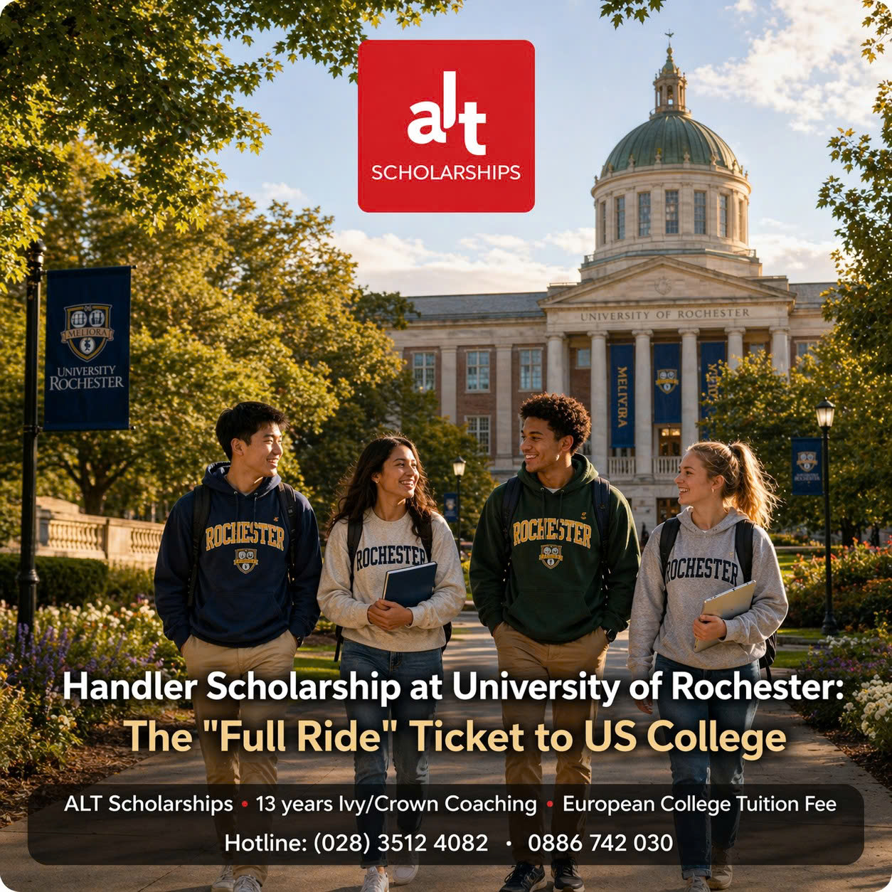 Học Bổng Handler Tại Đại Học Rochester: “Chiếc Vé Toàn Phần” Cho Con Vào Đại Học Mỹ Mà Ba Mẹ Nên Biết