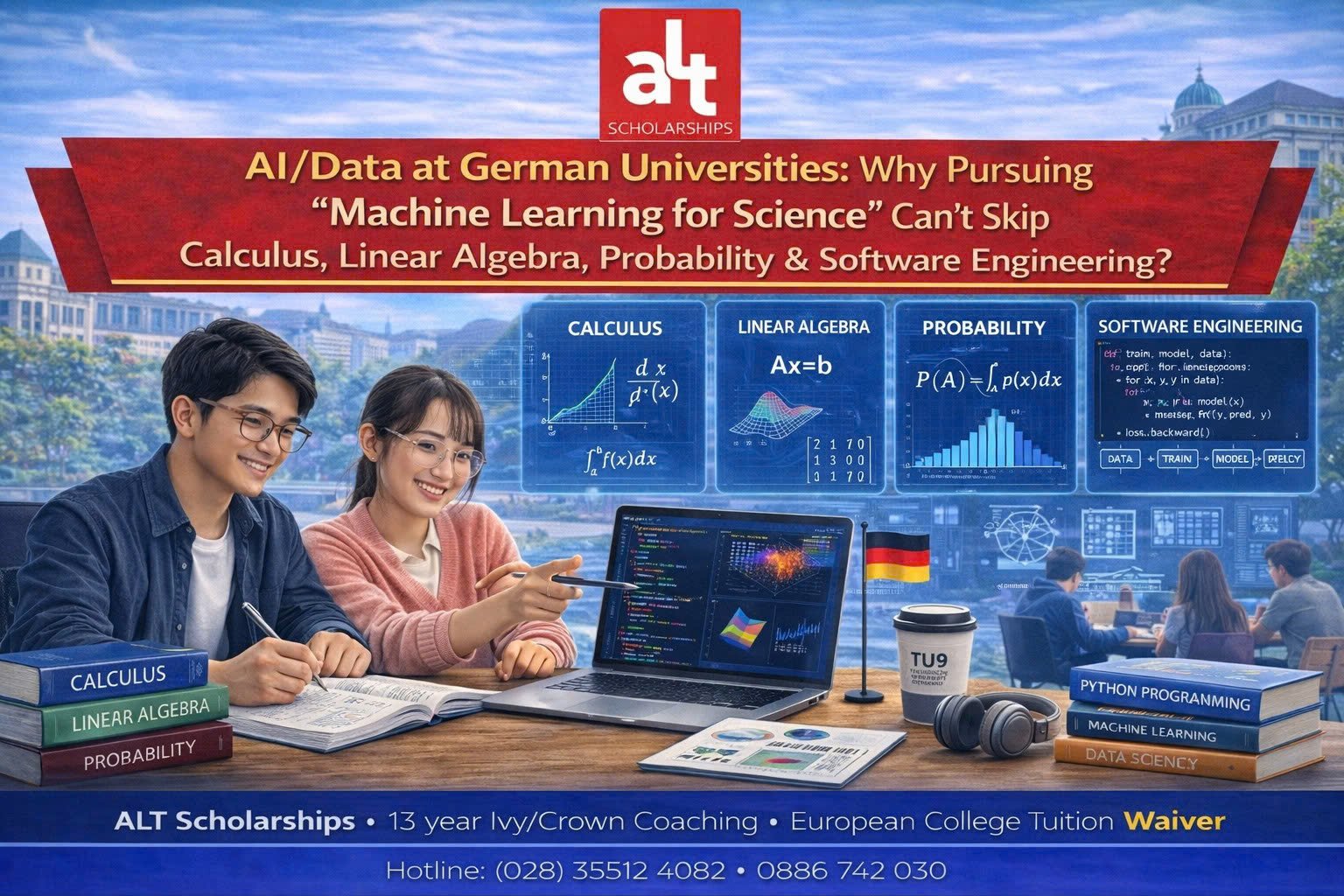 AI/Data ở Đại học Đức: Vì sao học sinh Việt Nam muốn đi hướng “Machine Learning for Science” không thể bỏ qua Giải tích, Đại số tuyến tính, Xác suất và Software Engineering?