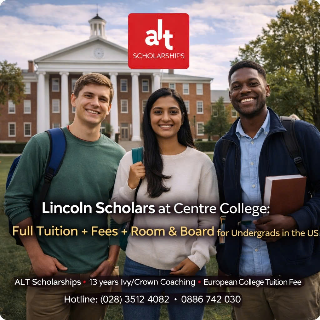 Học Bổng Lincoln Scholars Tại Centre College (Hoa Kỳ): Học Phí + Phí Liên Quan Học Tập + Ăn Ở Cho Bậc Cử Nhân Tại Mỹ