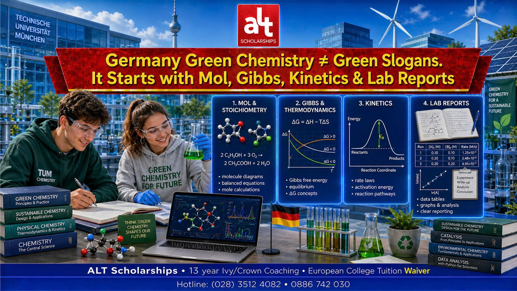 “Green Chemistry” Ở Đức Không Bắt Đầu Bằng Khẩu Hiệu Xanh: Nó Bắt Đầu Bằng Mol, Gibbs, Kinetics Và Lab Report