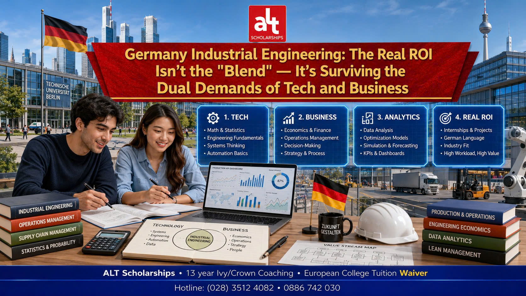 Industrial Engineering Ở Đức: ROI Tốt Không Nằm Ở Chữ “Kết Hợp” — Mà Ở Việc Con Chịu Được Cả Kỹ Thuật Lẫn Kinh Doanh