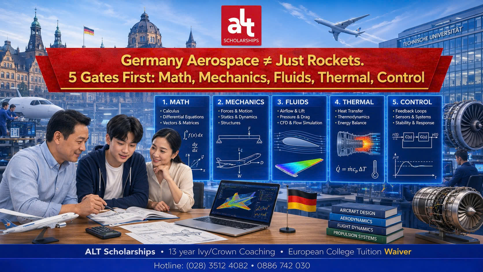 Aerospace Engineering Ở Đức: Đừng Để Hình Ảnh Máy Bay Và Vũ Trụ Che Mất 5 Cửa Ải Toán – Cơ Học – Dòng Chảy – Nhiệt – Điều Khiển