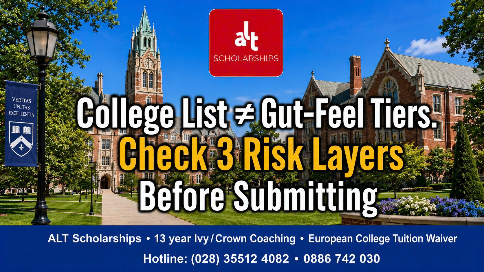 College List Không Phải Chia 3 Cột Reach–Target–Safety Bằng Cảm Giác: Phải Kiểm Tra 3 Lớp Rủi Ro Trước Khi Nộp