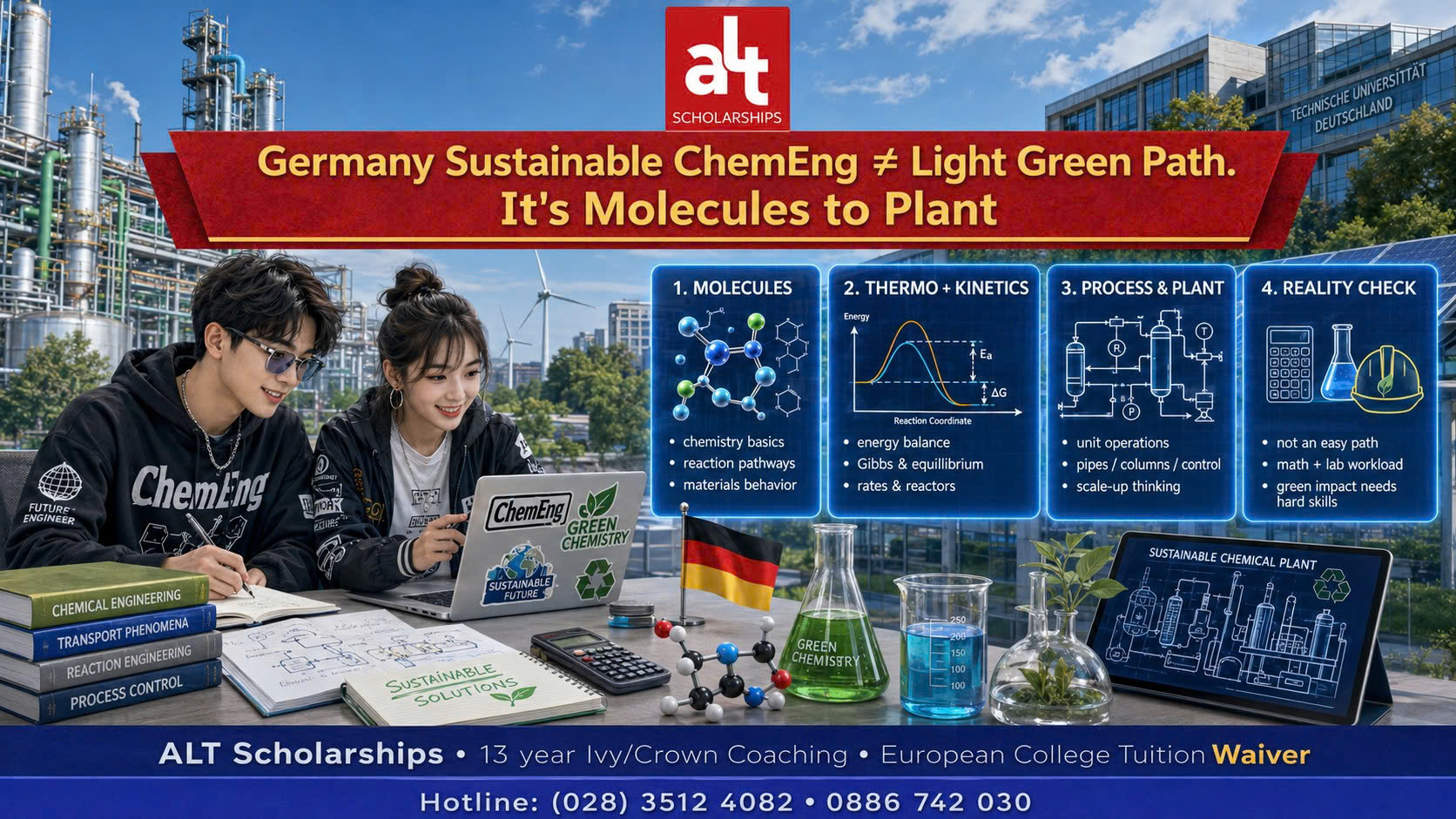 Sustainable Chemical Engineering Ở Đức: Không Phải “Học Hóa Xanh Cho Nhẹ” — Con Phải Đi Từ Phân Tử Đến Nhà Máy