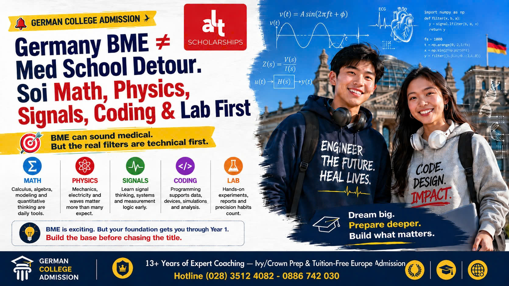 Biomedical Engineering Ở Đức Không Phải “Đường Vòng Vào Y”: Ba Mẹ Hãy Soi Toán, Vật Lý, Tín Hiệu, Lập Trình Và Lab Trước Khi Chọn Ngành