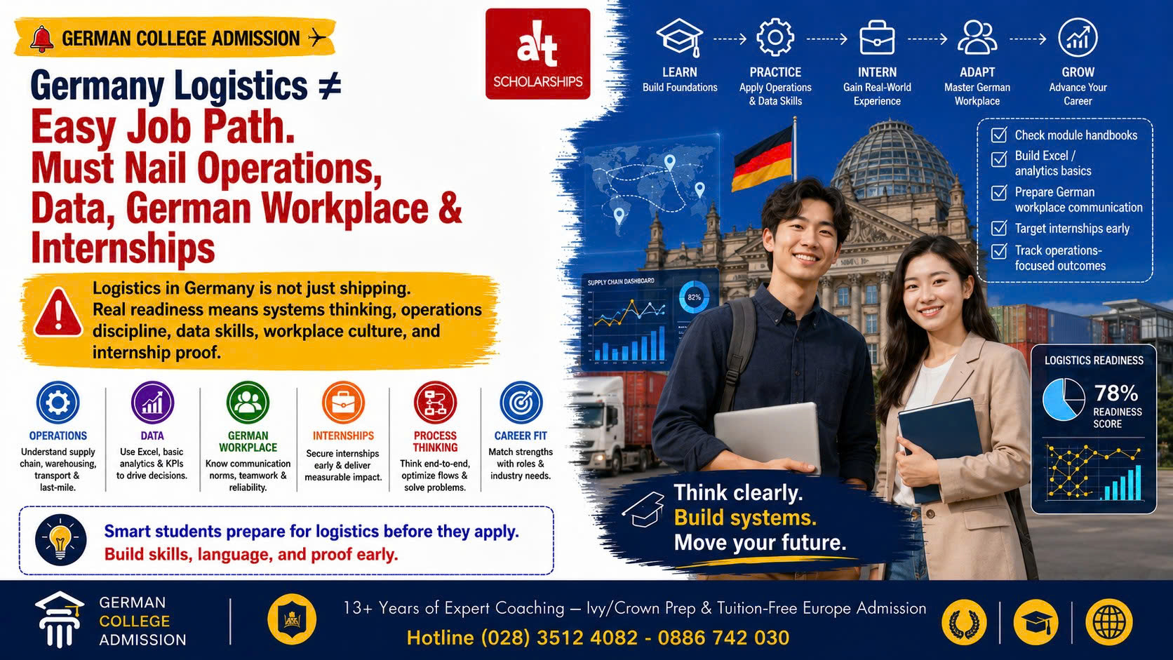 Logistics & Supply Chain Ở Đức: Học Phí Thấp Không Đủ — Con Phải Hiểu Operations, Data, German Workplace Và Thực Tập Trước Khi Mơ “Ngành Dễ Có Việc”